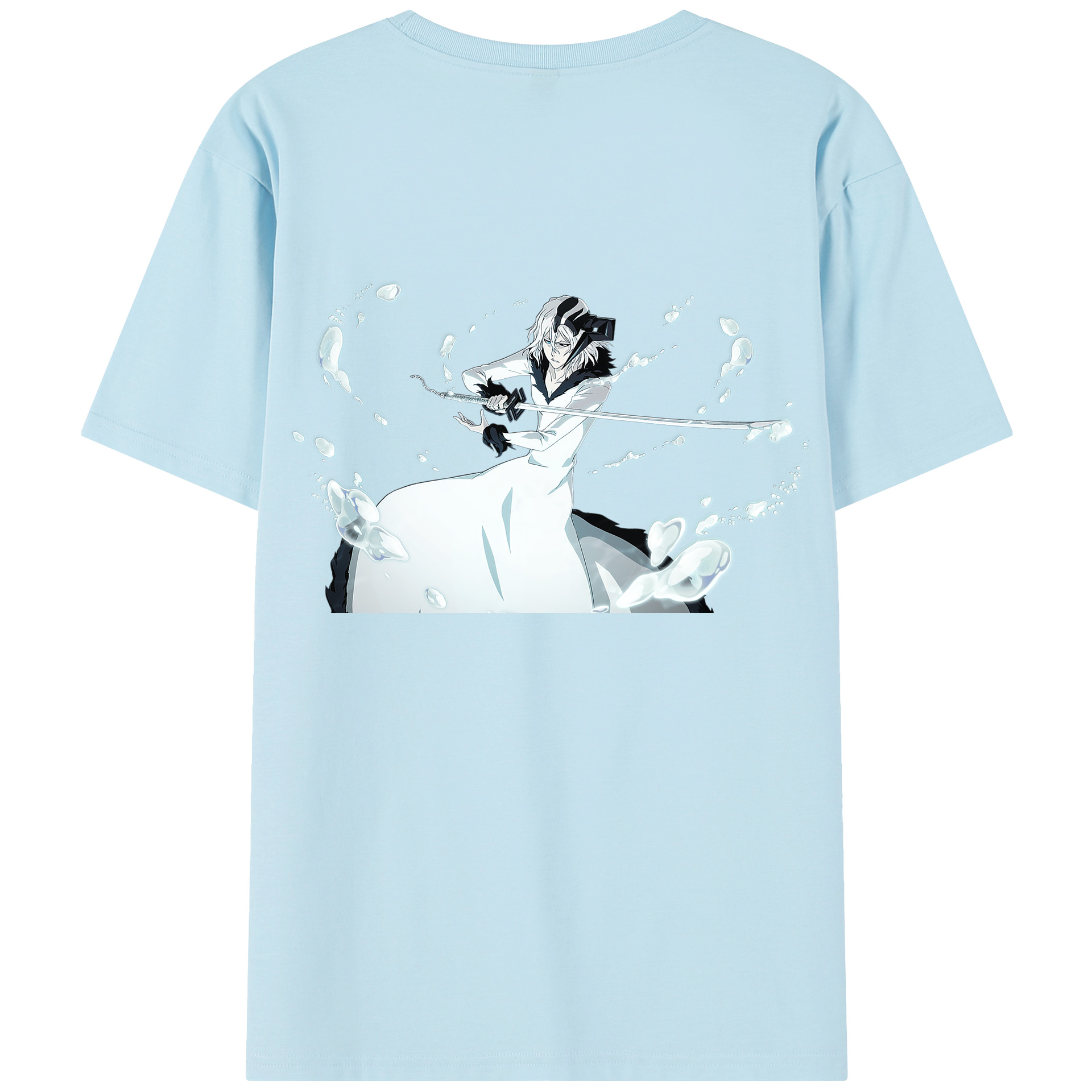 （画像用） ブリーチ 黒崎一護（くろさき いちご）BLEACH Kurosaki Ichigo 綿100％半袖Tシャツ（背面プリント）